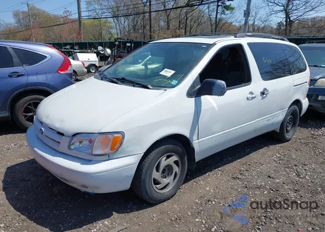 2000 Toyota Sienna Xle z USA, uszkodzony, nr VIN 4T3ZF13CXYU211585